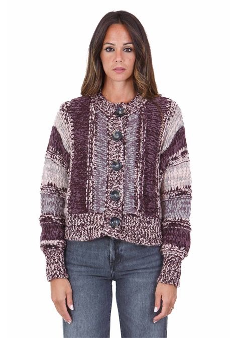 CARDIGAN RIGA MOULINE' ROBERTO COLLINA | Maglie | 46010F4636